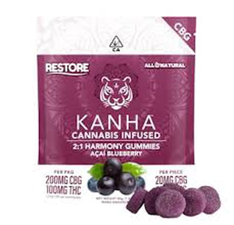 Kanha | 2:1 Acai Blueberry | Gummies | 100mg |10pk