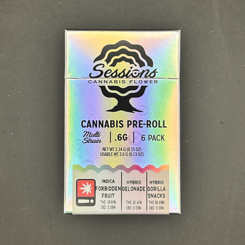 Sessions | Forbidden Fruit x Gelonade x Gorilla Snacks | 6PK | Pre-Rolls