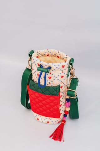 Water Bottle Sling - Cherry Hearts