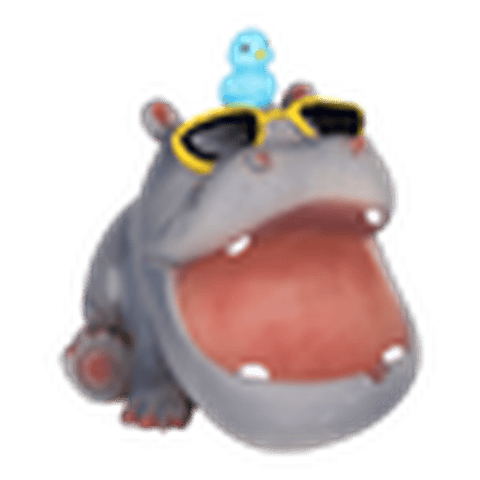 Happenin' Hippo Polyresin Ashtray