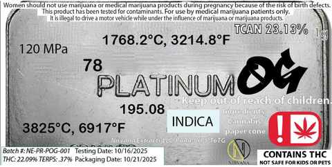Nirvana | Pre-Roll Pack | 7G - Platinum OG