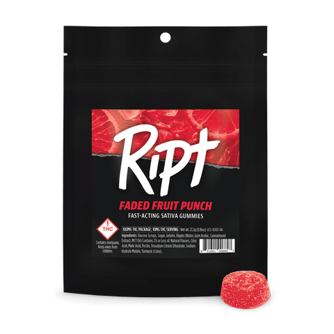 Faded Fruit Punch Sativa 100mg Gummies