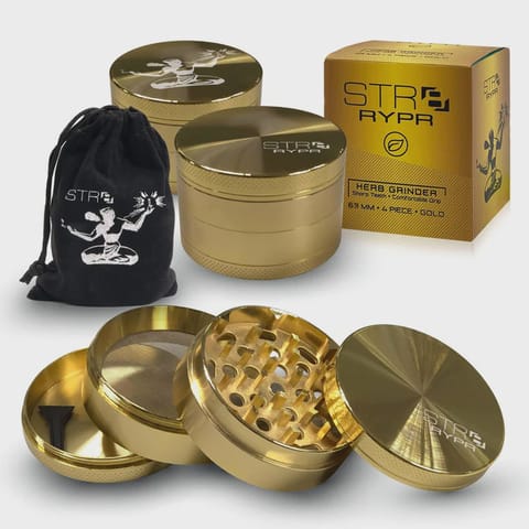 STR8 RYPR 63mm 4pc Grinder - Gold