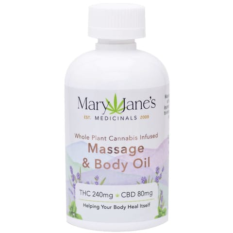 Mary Jane's Medicinals Massage Oil | 80mg CBD 240mg Rec