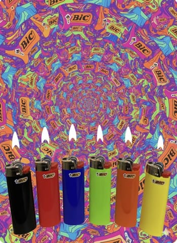 Mini Bic Lighter - REC