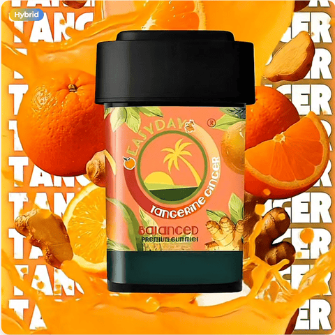 Easyday | Tangerine Ginger Gummies | Edible | 10mg THC- 10mg CBD (10-Pack)