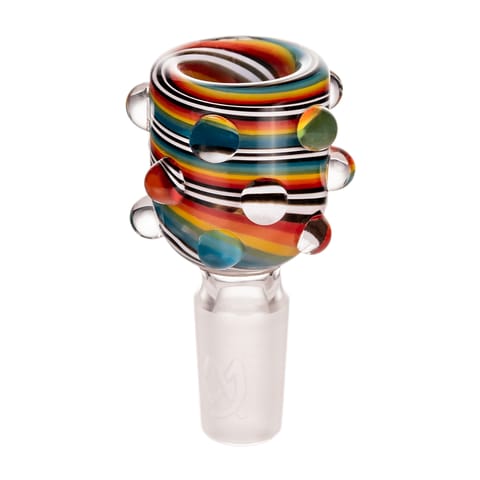 MJ Arsenal | 14mm Hobnail Flower Bowl | Rainbow