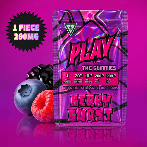 PLAY Gummy (1x200mg) Single - Berry Burst