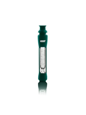 Grav 12mm Glass Taster Pipe w/ Silicone Skin - | Dark Teal