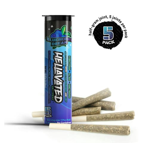 Hellavated Juicy Stickz 5 Pack | Blueberry Dream 2.67g