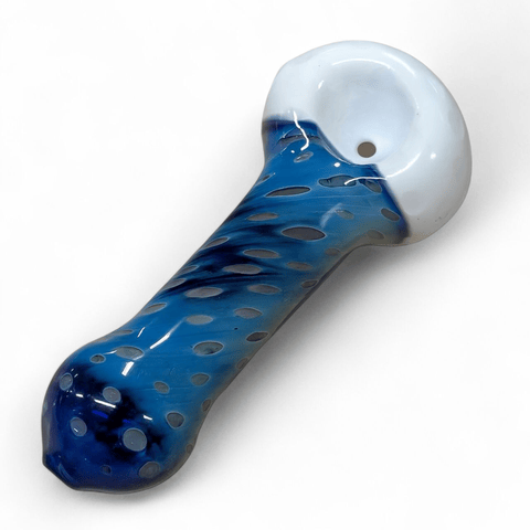 Large Blue white Speckled Handpipe