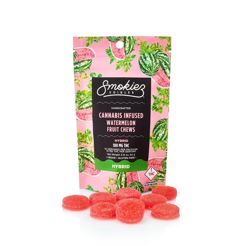Smokiez Fruit Chews | Watermelon Hybrid 100mg Rec