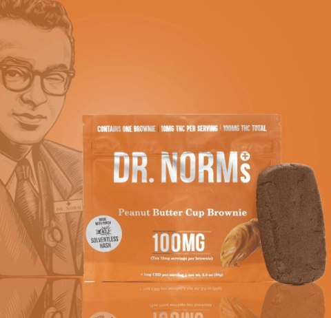Dr. Norms | Solventless Peanut Butter Cup Brownie | 100mg