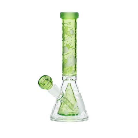 11" Space Odyssey - Slime Green Water Pipe