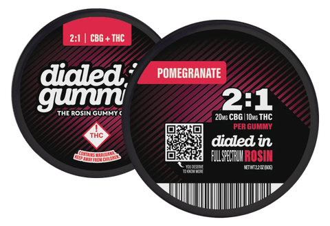 Dialed In | 100mg Rosin Gummies | CBG  2:1