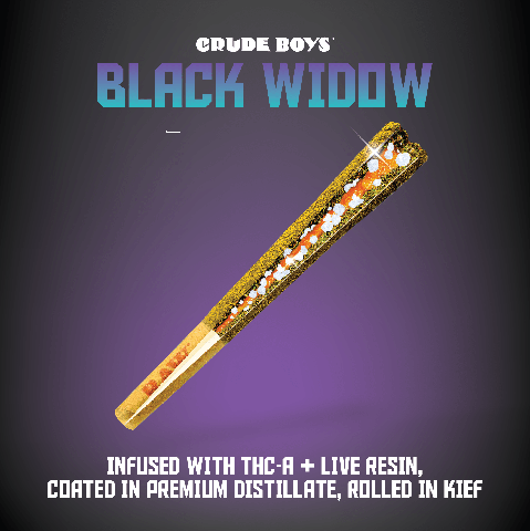 Crude Boys | 1.3g Black Widow | Strawberry Kiwi Fizz