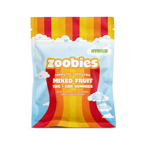 Mixed Fruit 1:1 THC:CBD Hybrid Gummies (10pk/100mg)