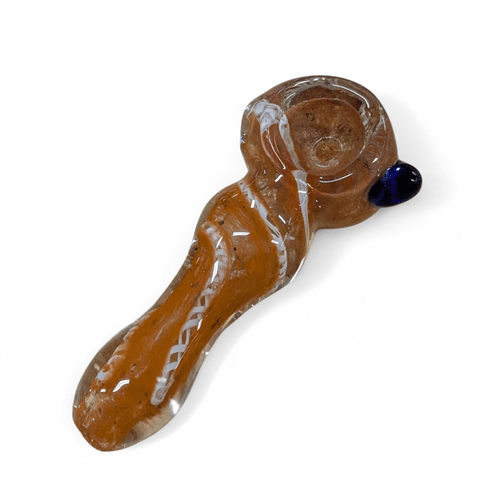 Orange Striped Handpipe - White