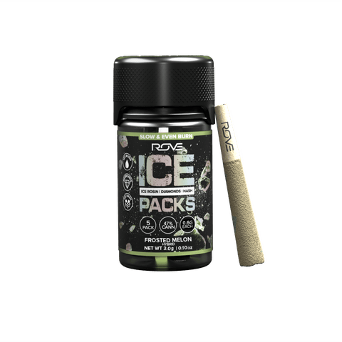 Frosted Melon Ice Packs Hash Infused - Five Pack (5) 0.6g Joints