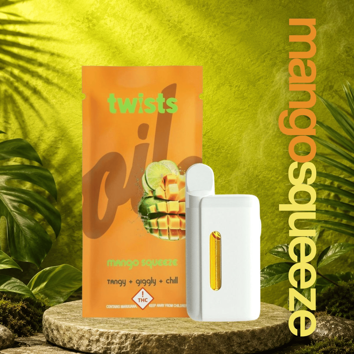 Mango Squeeze 4g Distillate Twist All-in-One Vape by Oil by Craft | Golden Rookie