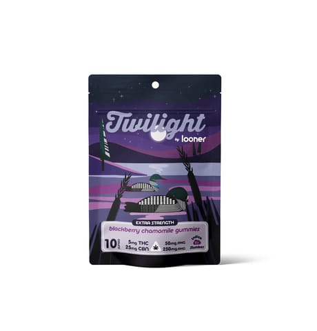 Twilight | Blackberry Chamomile | Night | THC + CBN Gummies | Indica