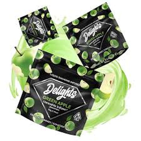 Delights - Liquid Diamond Infused Gummies - Green Apple - 100mg