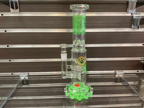Snake Eye Green Gear Bong