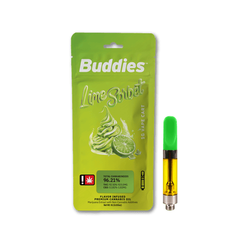 Buddies | Lime Sorbet | 1G | Flavored Distillate | Cartridge