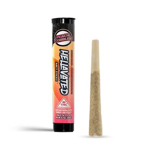 Hellavated | Juicy Stickz | Infused PreRoll | - Peach Cobbler | 0.75g Single