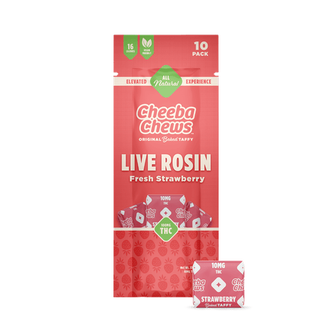 Cheeba Chews Live Rosin Strawberry 100mg