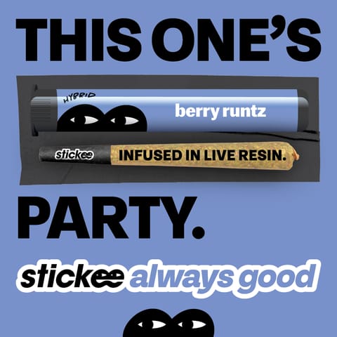 Stickee 1.2G Live Resin Infused - Berry Runtz