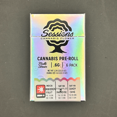 Sessions | Forbidden Fruit x Pineapples N Paradise x Candy Cane | 6PK | Pre-Rolls