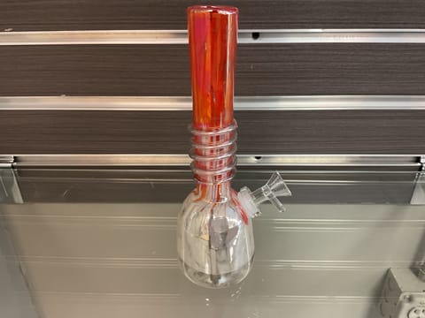 Orange & White Bell Bong