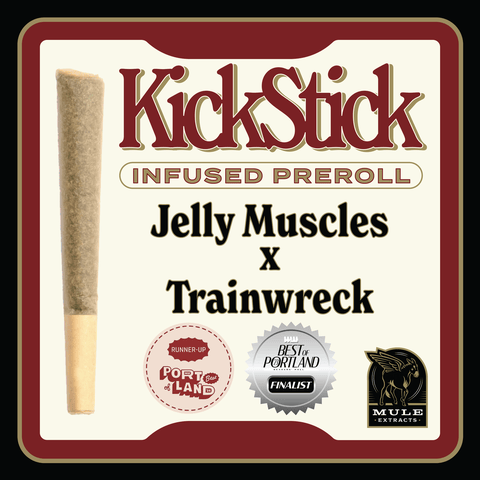 Jelly Muscles x Trainwreck 1G Infused Pre Roll (Mule)