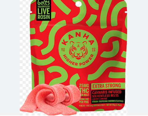 Kanha | Nano | Cherry Limeade | Live Rosin Belts | Sativa | 100mg | 4pk