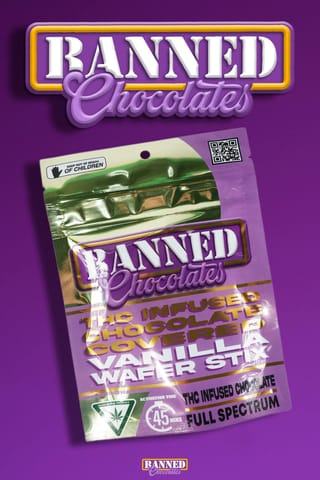 CHOCOLATE COVERED VANILLA WAFER STICKS 200MG | 3 PACK