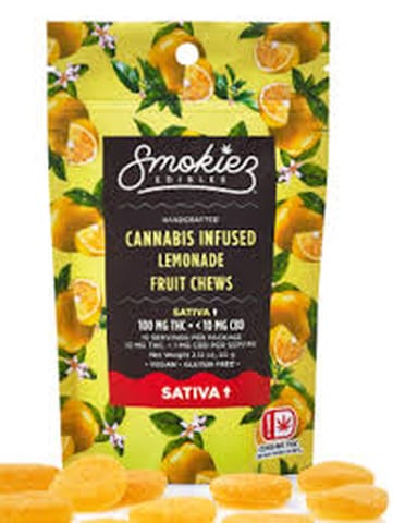 Smokiez (S) Sour Lemonade Fruit Chews 100mg