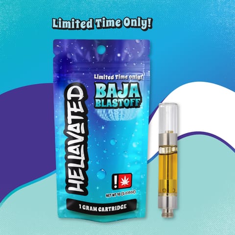Hellavated | Baja Blastoff | 1G | Flavored Distillate | Cartridge
