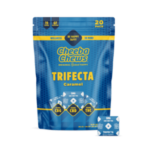Cheeba Chews Caramel Taffy Trifecta 100mg CBD:100mg CBG:100mg THC