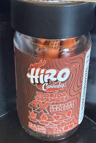 Hiro 5pk Infused Preroll - Florida Oranges