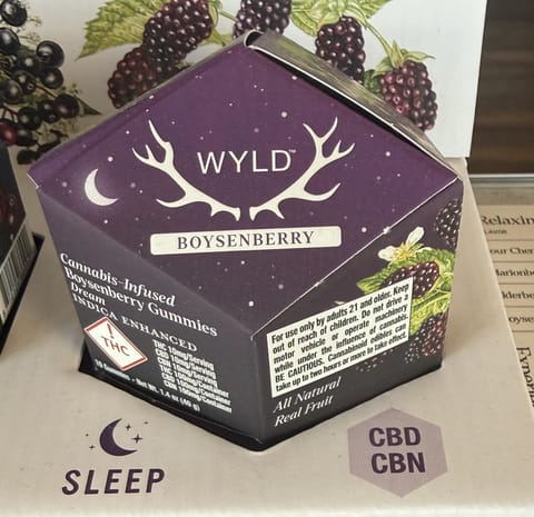 WYLD | Boysenberry 1:1:1 THC:CBD:CBN | Gummies | 100mg | 10ct