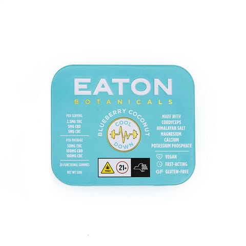 Eaton Botanicals | Cool Down Blueberry Coconut 1:2:2 THC:CBD:CBC | Edibles | 50mg 20-pack