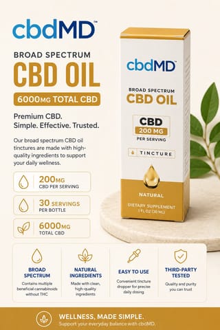 CBD MD 6000mg Broad Spectrum (Natural Flavor)