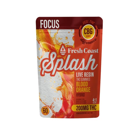 Splash Blood Orange 200mg THC/50mg CBG Gummies