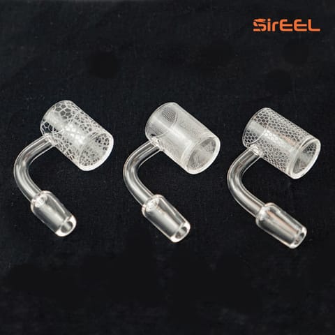 SirEEL | Etched Quartz Bucket Banger 14mm Male | Assorted Designs