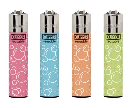 Clipper - Neon Fancy Bubble Lighter *Colors Vary*