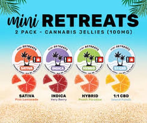 Passion Orange Guava THC:CBD 10pk Retreat Gummies 100MG (WVA)