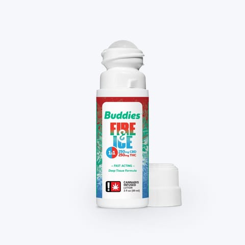Fire & Ice Lotion 1:1 THC:CBD 3oz (Buddies)