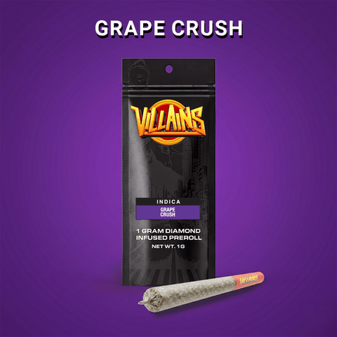 Villains - 1g Diamond Infused Preroll - Grape Crush