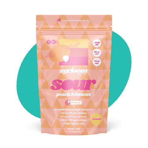 Ayrloom | Sour Peach Hibiscus | Gummies [10ct]